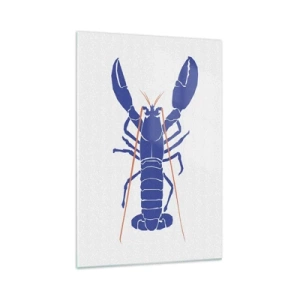 Tablou pe sticlă - Homar rafinat albastru închis - 70x100 cm