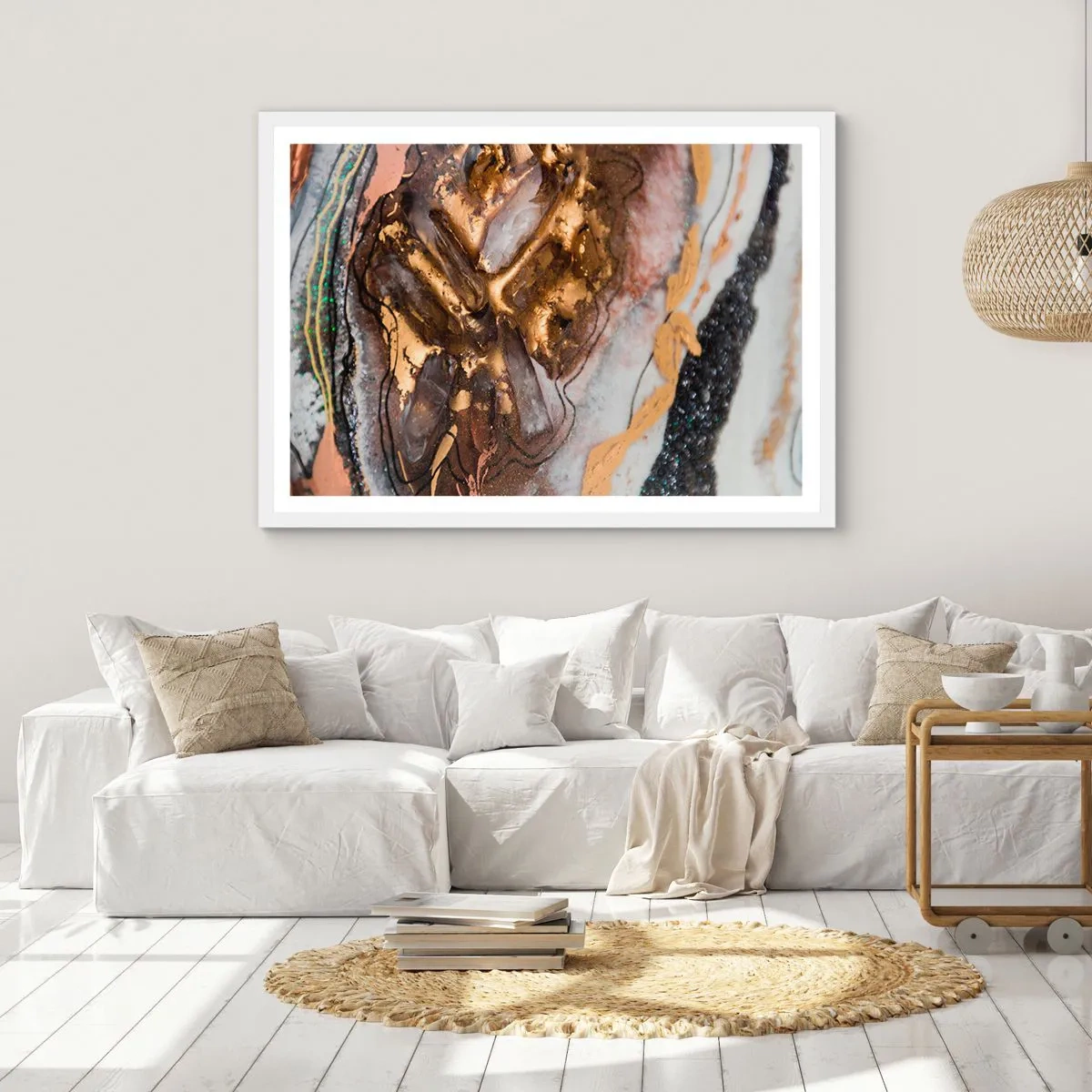 Poster în ramă albă - Elementul pământ - 40x30 cm