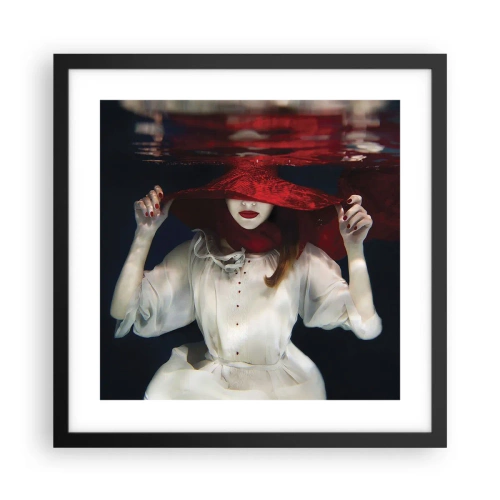 Poster în ramă neagră - Frumoasa fantomă - 40x40 cm