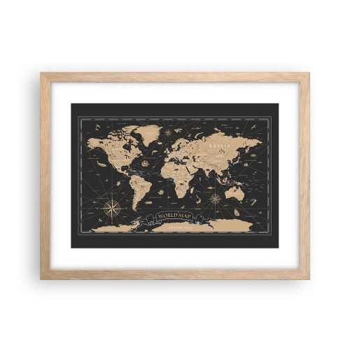 Poster în ramă de stejar deschis - Limitele lumii mele - 40x30 cm