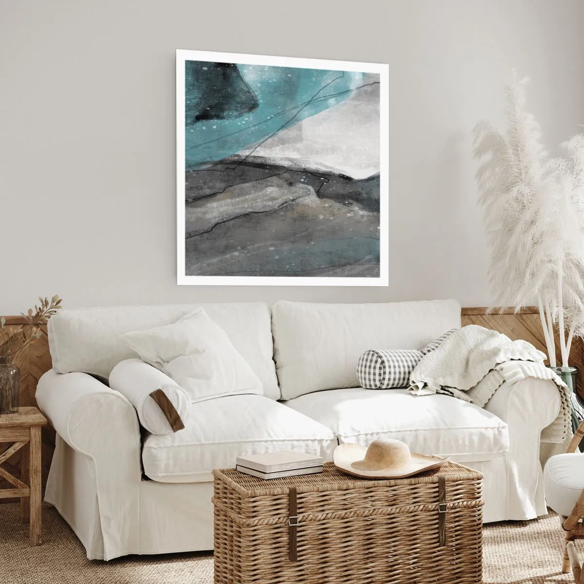 Poster - Abstracție: roci și gheață - 60x60 cm