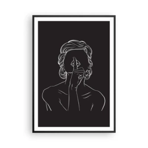 Poster în ramă neagră - Frumusețea înflorește în tăcere - 70x100 cm