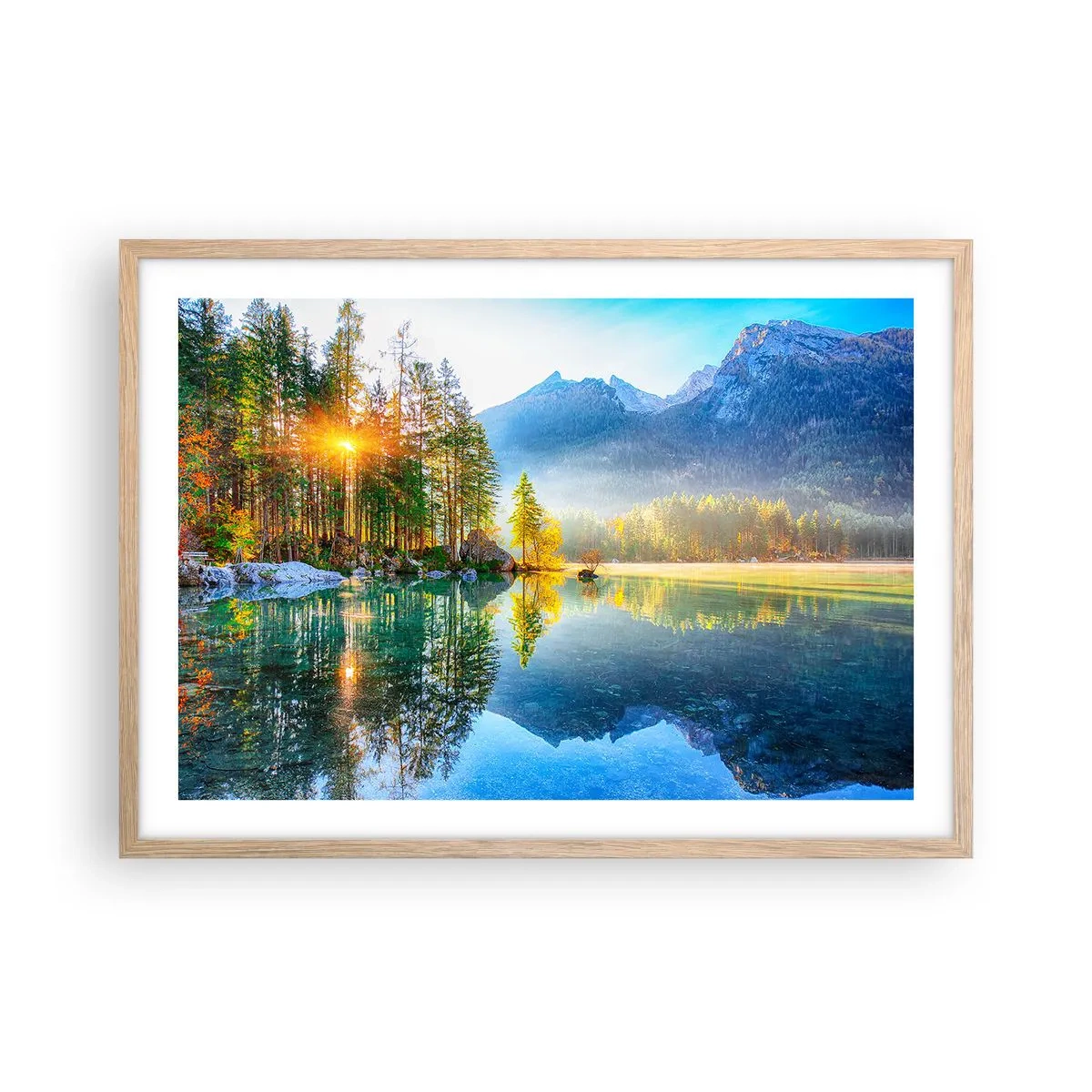 Poster în ramă de stejar deschis - Maiestate și dulceață - 70x50 cm