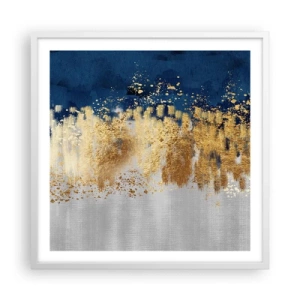 Poster în ramă albă - Compoziție modernă cu bliț - 60x60 cm
