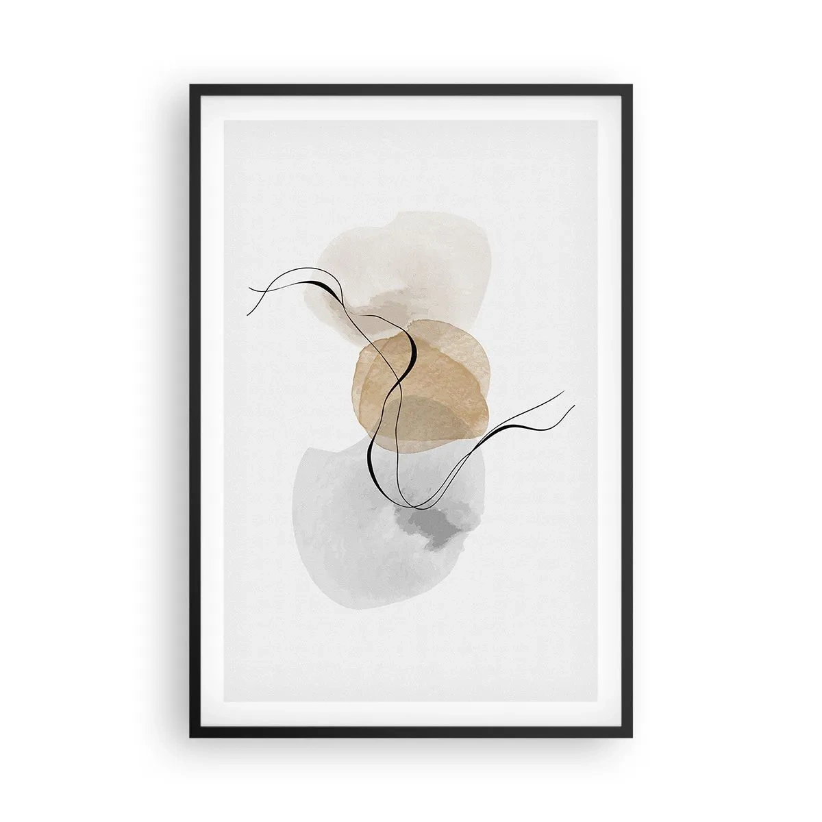 Poster în ramă neagră - Mărgele de aer - 61x91 cm