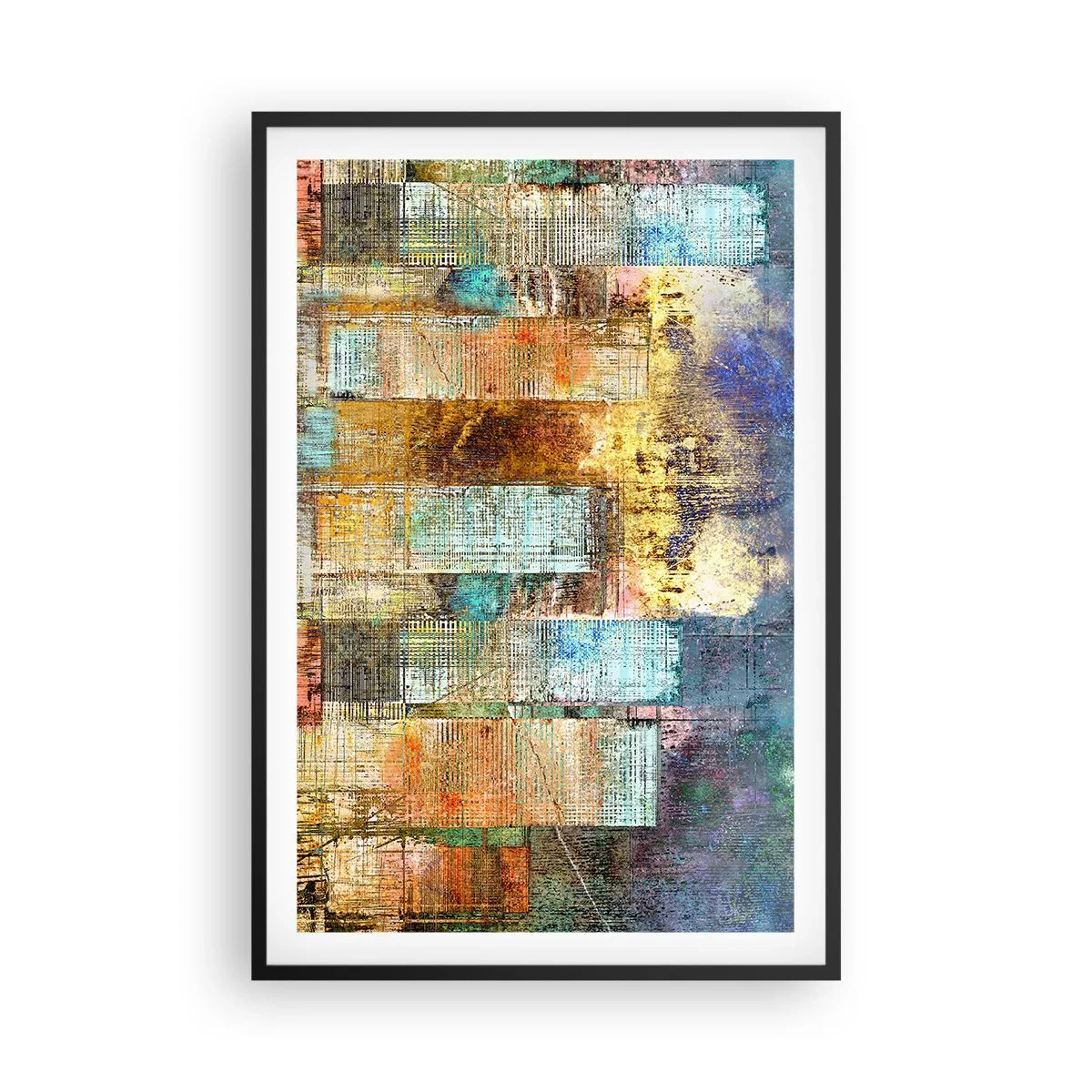 Poster în ramă neagră - Metropola însorită - 61x91 cm
