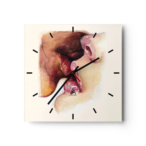 Ceas de perete - Ceas pe sticlă - Ca ziua și noaptea, ca cerul și pământul - 40x40 cm
