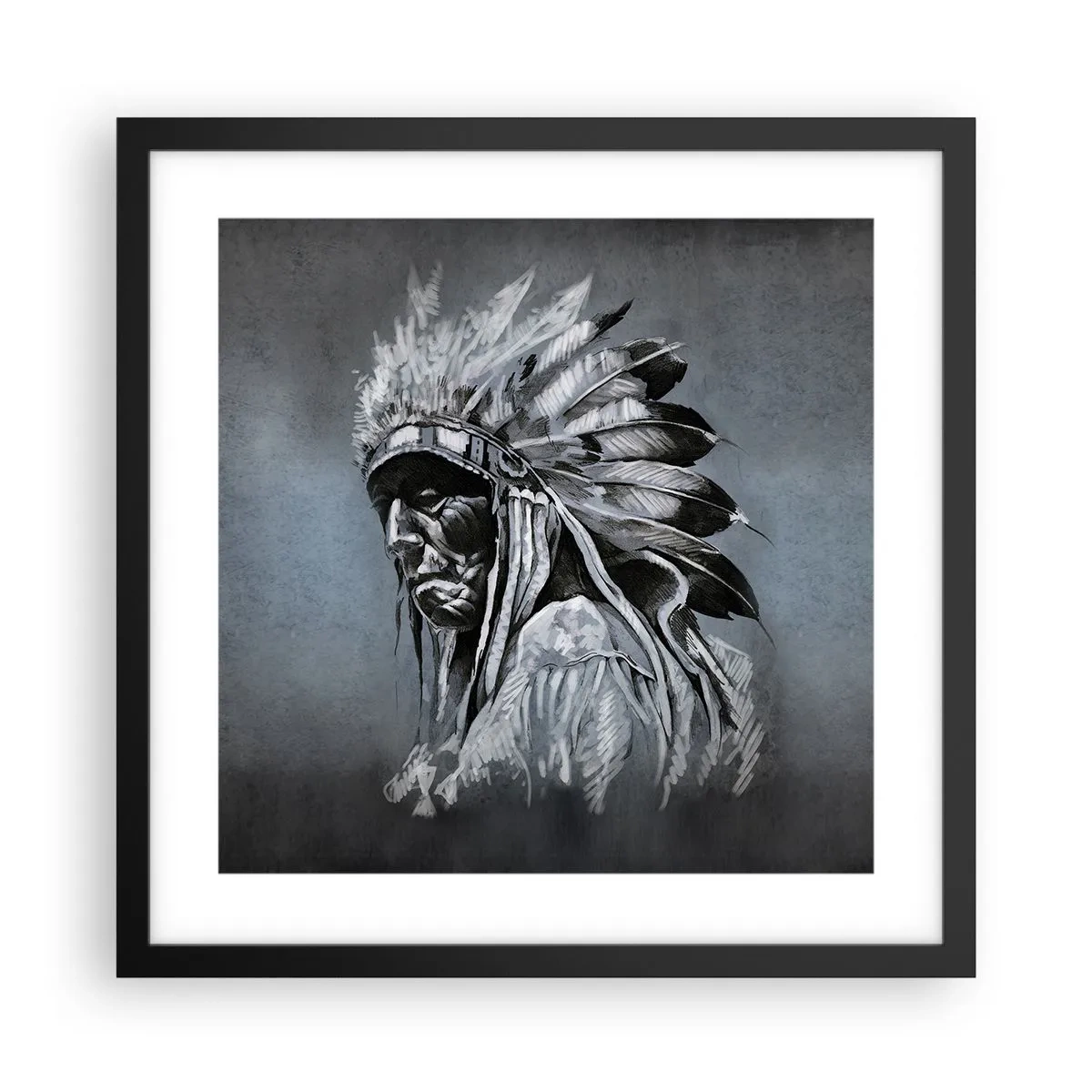 Poster în ramă neagră - Înapoi la rădăcini - 40x40 cm