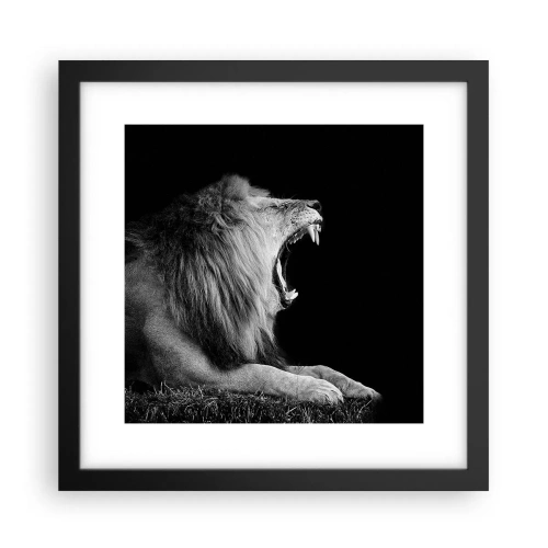 Poster în ramă neagră - Fără nici o ezitare - 30x30 cm