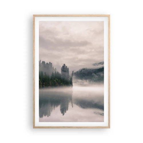 Poster în ramă de stejar deschis - În reverie, în ceață - 61x91 cm