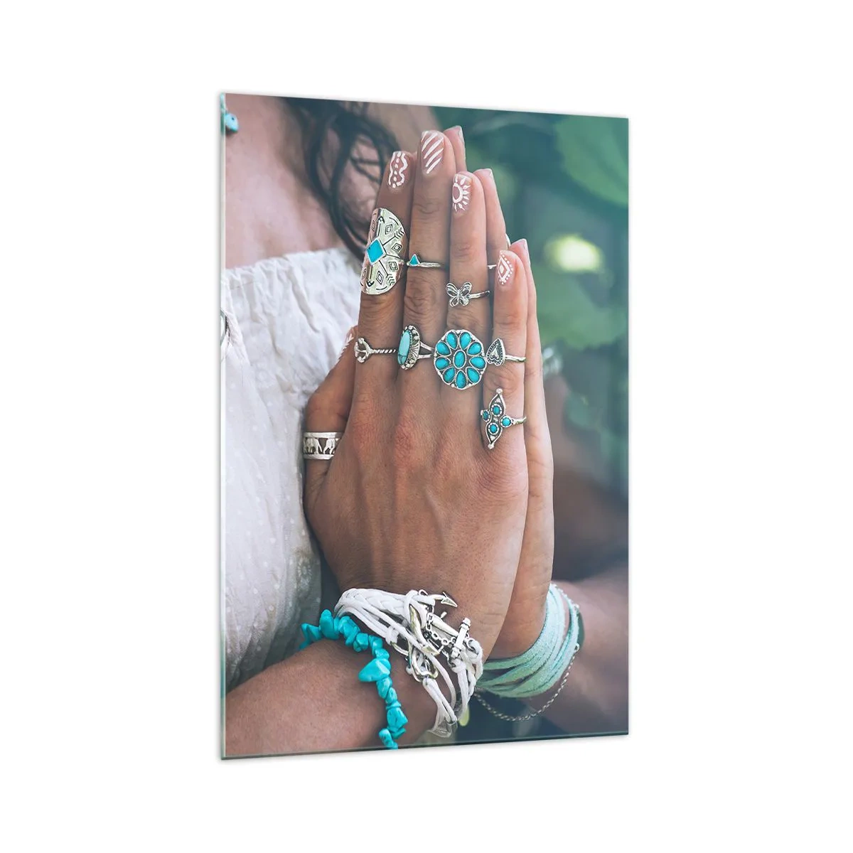 Tablou pe sticlă - Bine ați venit în centrul ființei - 70x100 cm