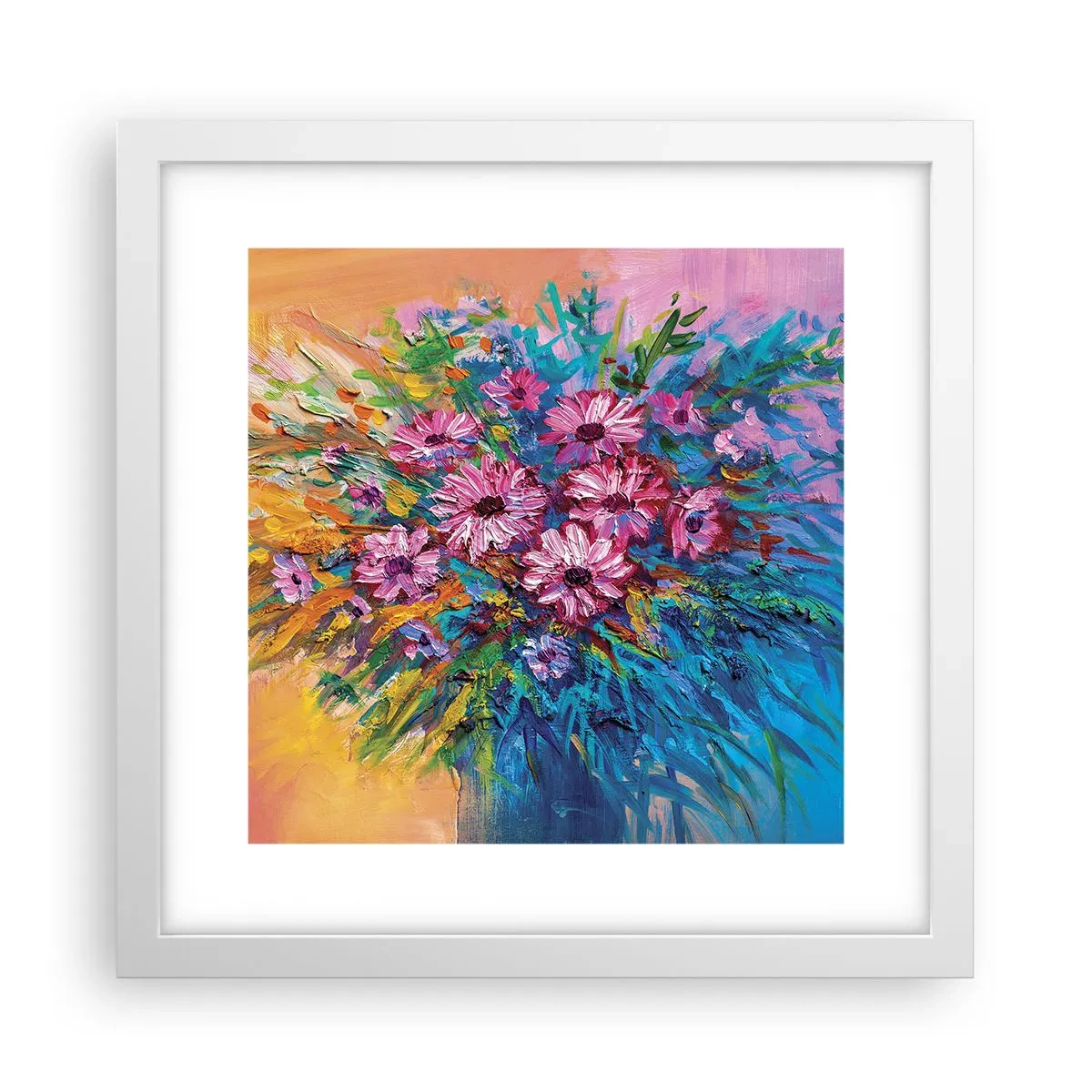 Poster în ramă albă - Energia vieții - 30x30 cm