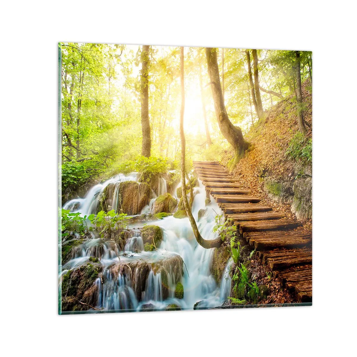 Tablou pe sticlă - Răcirea dorită - 70x70 cm