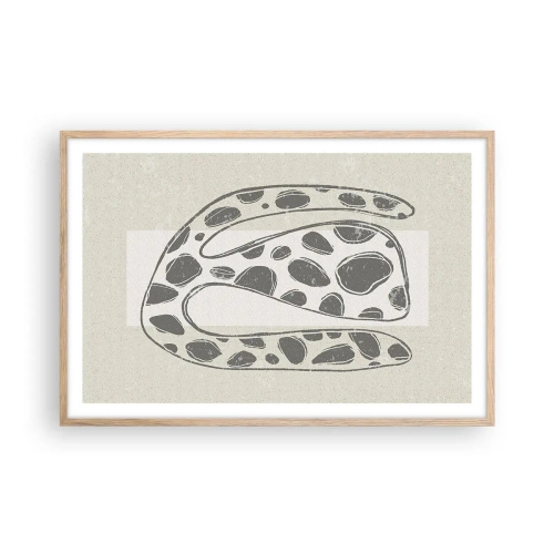 Poster în ramă de stejar deschis - O creatură bizară - 91x61 cm