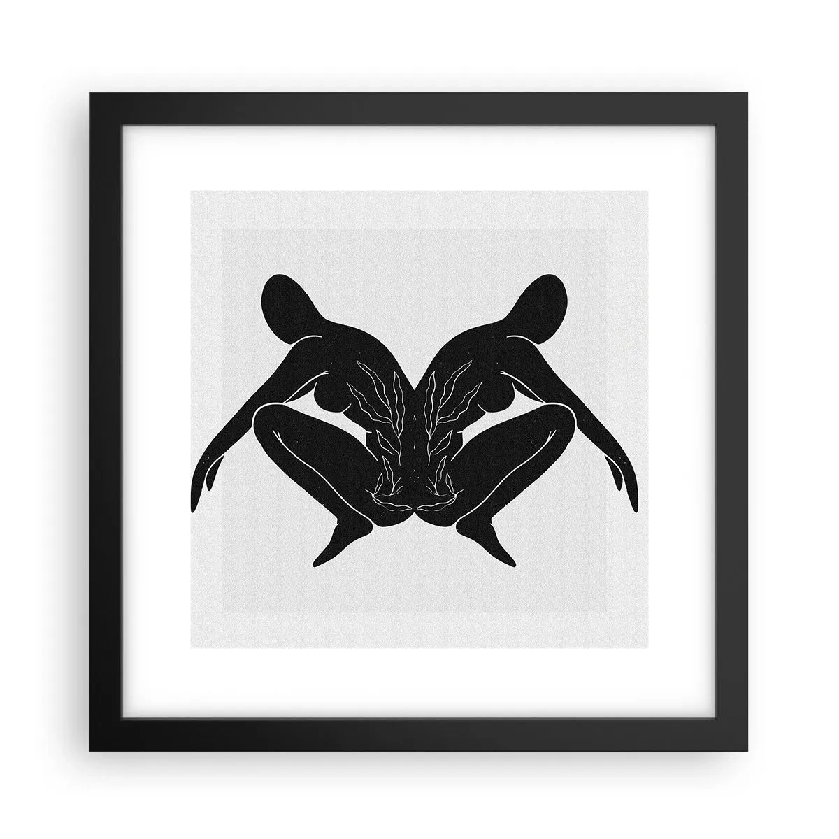 Poster în ramă neagră - Suflet comun - 30x30 cm