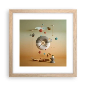 Poster în ramă de stejar deschis - Orice se poate întâmpla - 30x30 cm