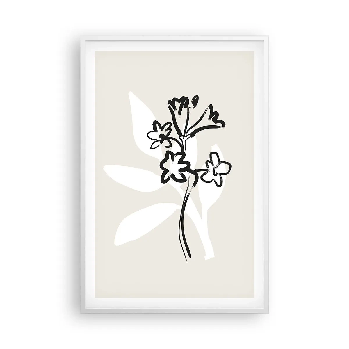 Poster în ramă albă - Schiță pentru ierbar - 61x91 cm