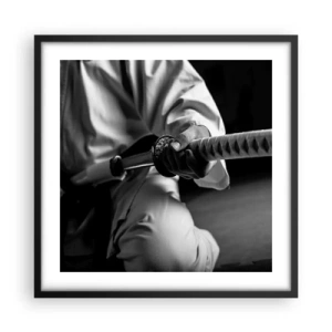 Poster în ramă neagră - Sufletul unui războinic - 50x50 cm