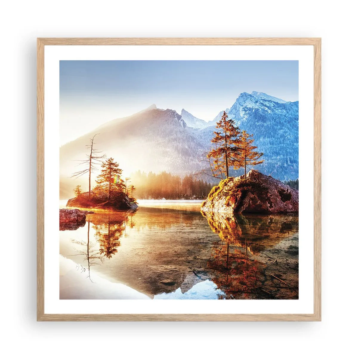 Poster în ramă de stejar deschis - Natura într-o nouă lumină - 60x60 cm