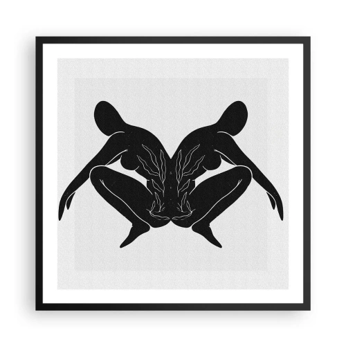 Poster în ramă neagră - Suflet comun - 60x60 cm