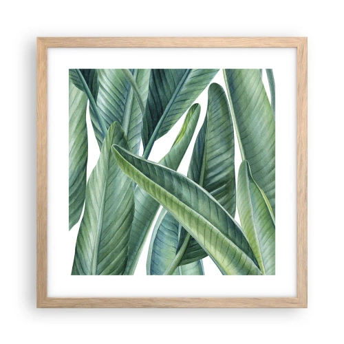 Poster în ramă de stejar deschis - Verdeața în sine - 40x40 cm