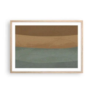 Poster în ramă de stejar deschis - Compoziție orizontală - 70x50 cm