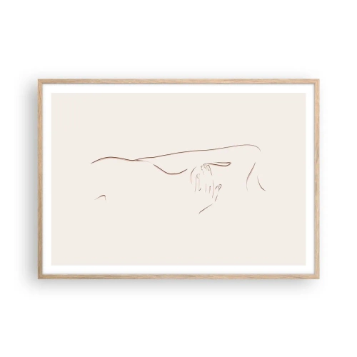 Poster în ramă de stejar deschis - Forma dorinței - 100x70 cm