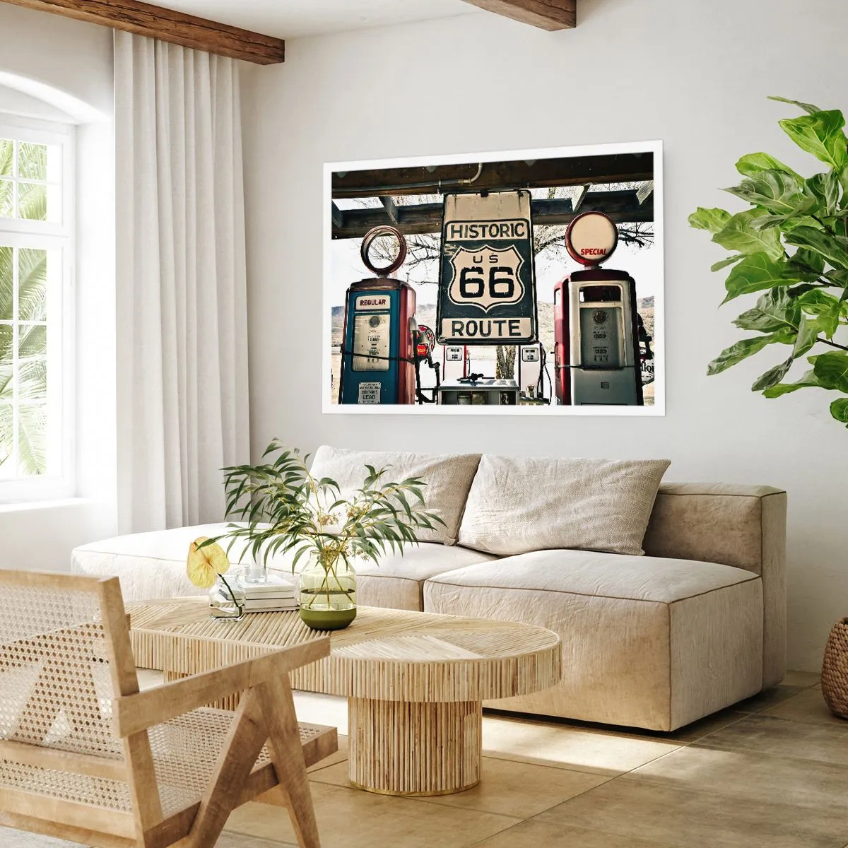 Poster - O călătorie americană retro - 50x40 cm