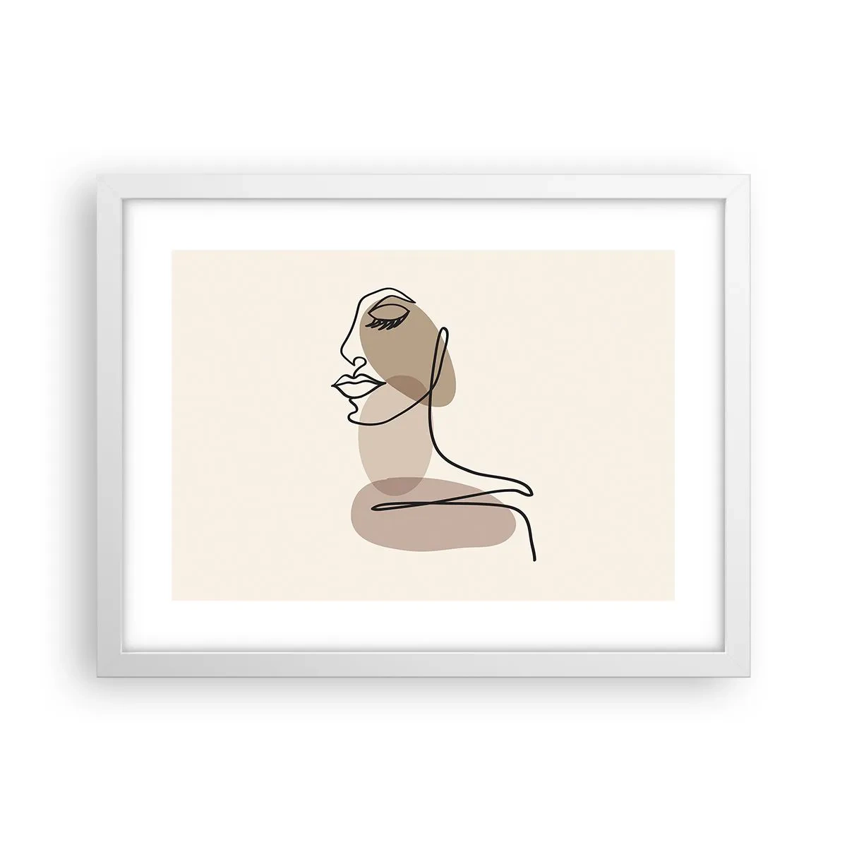 Poster în ramă albă - Ascultându-se pe sine - 40x30 cm