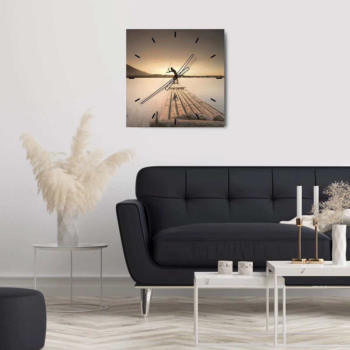 Ceas de perete - Ceas pe sticlă - Înainte de odihnă - 30x30 cm