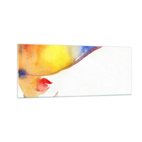 Tablou pe sticlă - Portretul unei doamne - 100x40 cm