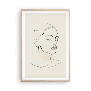 Poster în ramă de stejar deschis - Cu o linie sigură - 61x91 cm