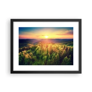 Poster în ramă neagră - Vârfuri și culmi - 40x30 cm