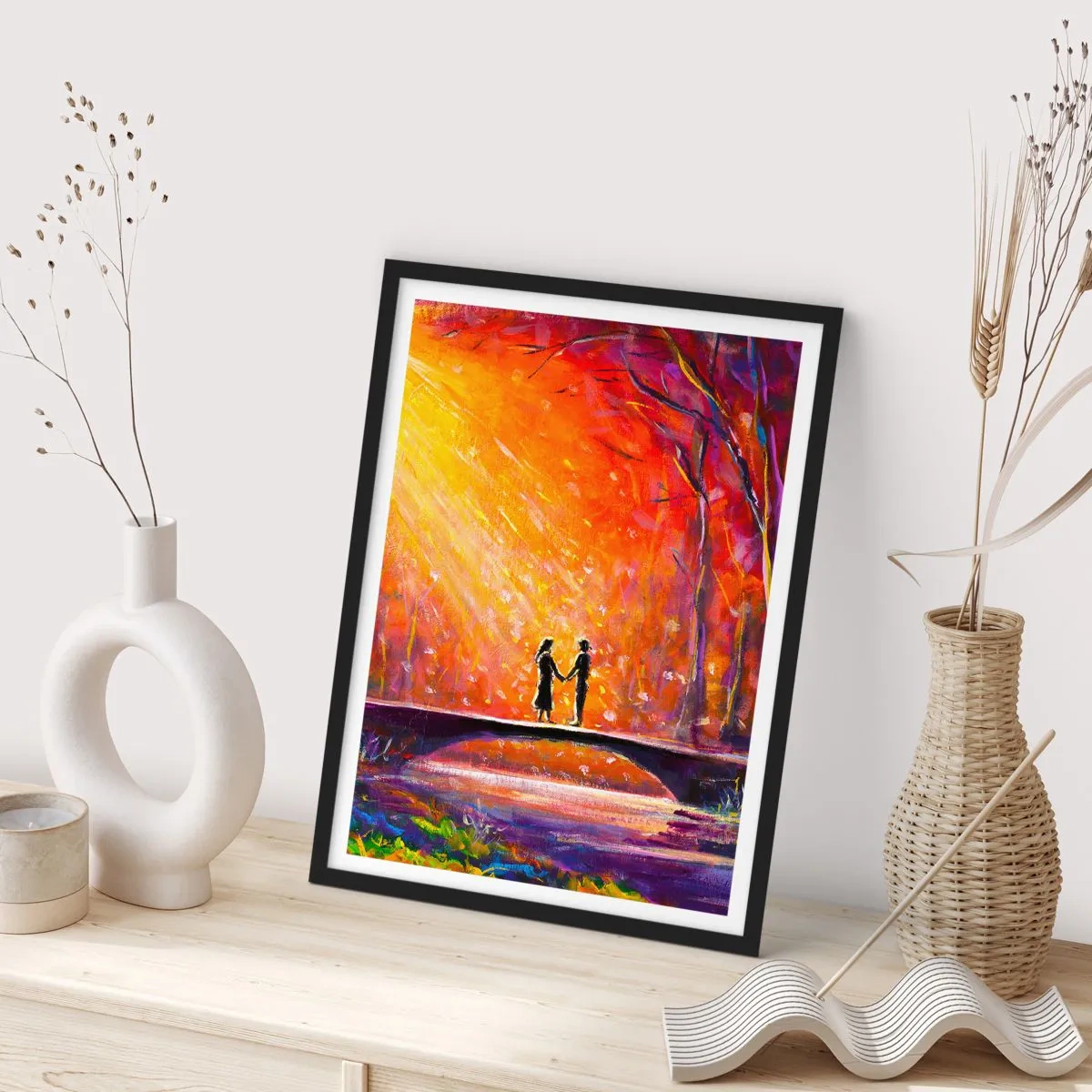 Poster în ramă neagră - Și cerul îi iubește - 40x50 cm
