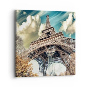 Tablou pe pânză - Și la Paris, în toamna anului .... - 40x40 cm