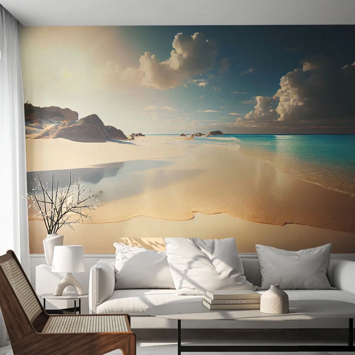 Tapet Standard Eco - O zi de vis - Plaja salbatica, Ocean, Margine - 150x105 cm