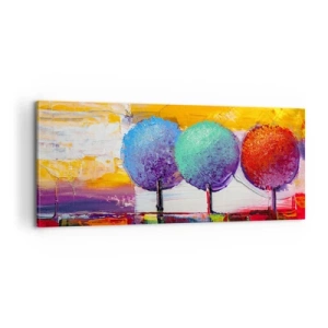 Tablou pe pânză - Trei copaci - 100x40 cm