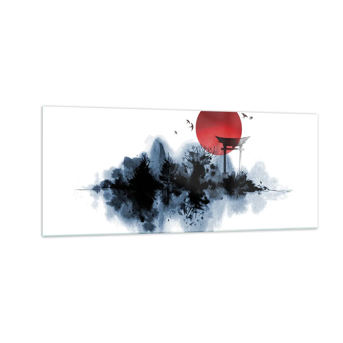 Tablou pe sticlă - O vedere japoneză - 100x40 cm