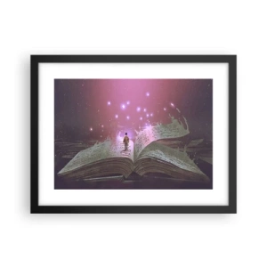 Poster în ramă neagră - O invitație către o altă lume - citiți! - 40x30 cm