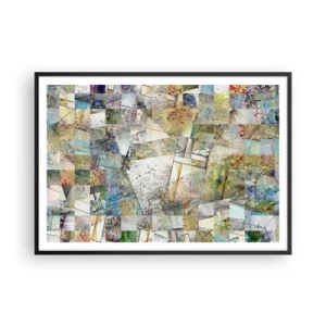 Poster în ramă neagră - Remaniere geometrică - 100x70 cm