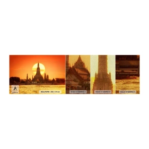 Mostră tapet Premium Sand - Spre soare, mereu spre soare - Bangkok, Templul zorilor, Tailanda - 100x30 cm