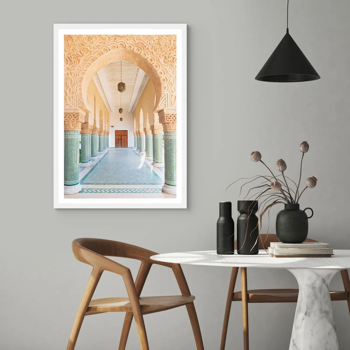 Poster în ramă albă - Din poveștile Seherezadei - 70x100 cm
