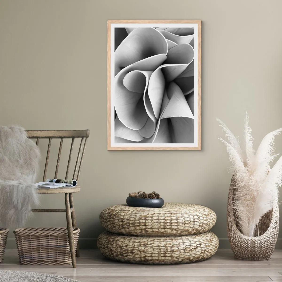 Poster în ramă de stejar deschis - Se întâmplă în spațiu - 70x100 cm