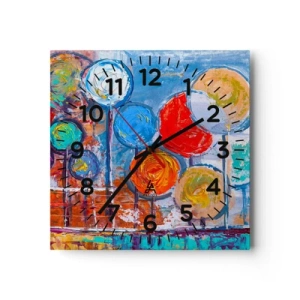 Ceas de perete - Ceas pe sticlă - Toate ciudăţeniile şi curiozităţile - 40x40 cm
