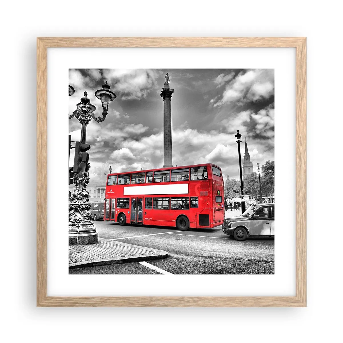 Poster în ramă de stejar deschis - Adevărata forță vitală a orașului - 40x40 cm