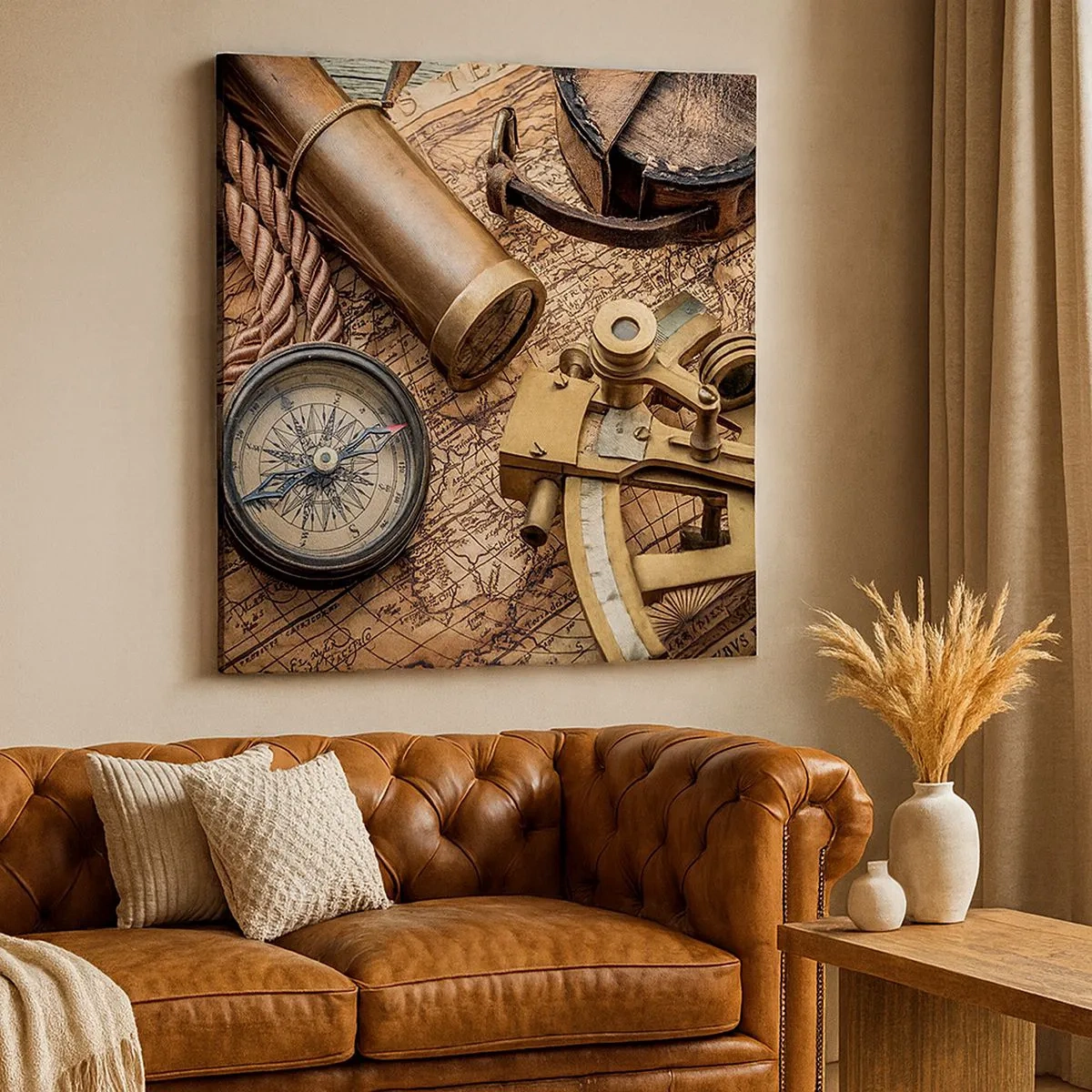 Tablou pe pânză - Stabilește cursul - 30x30 cm