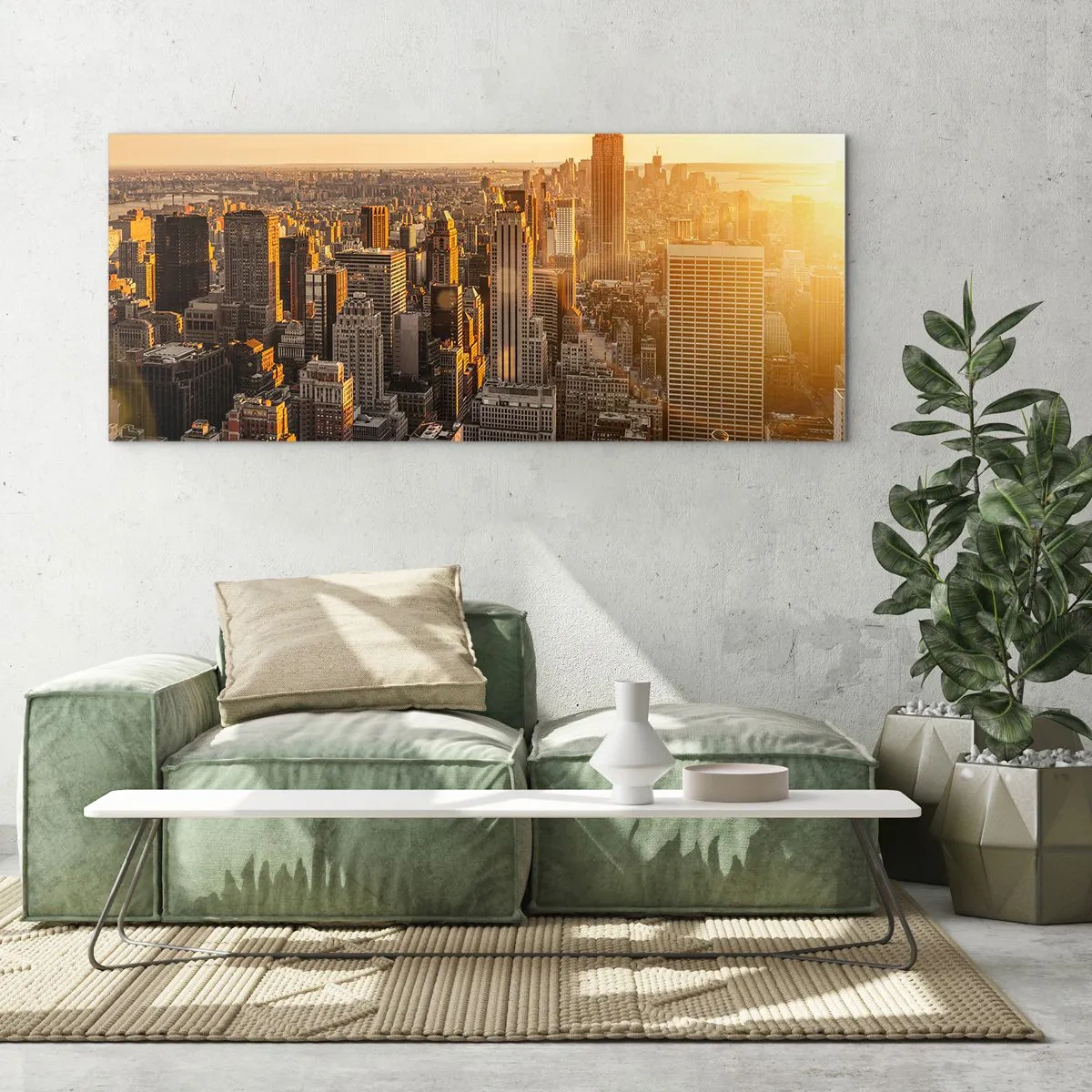 Tablou pe sticlă - Crescând la soare - 100x40 cm