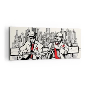 Tablou pe pânză - Improvizație la New York - 100x40 cm