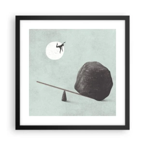 Poster în ramă neagră - Visul îndeplinit - 40x40 cm