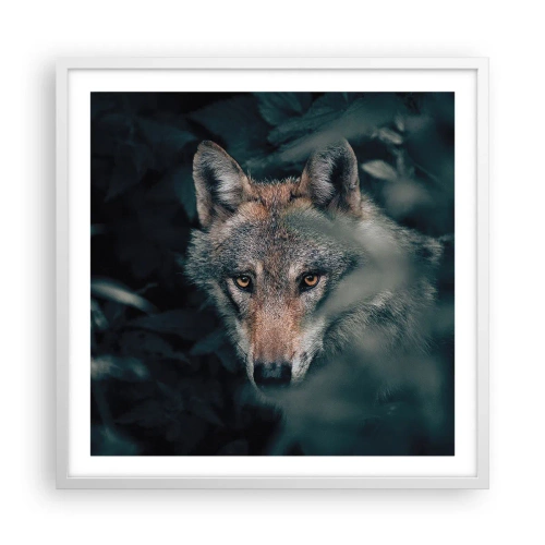 Poster în ramă albă - Vânător - 60x60 cm